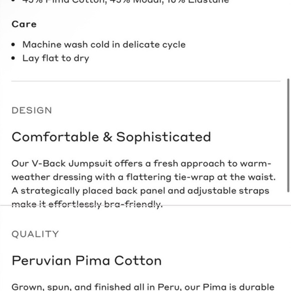 Cuyana V- back wide leg jumpsuit organic cotton camel size Large - Picture 3 of 8